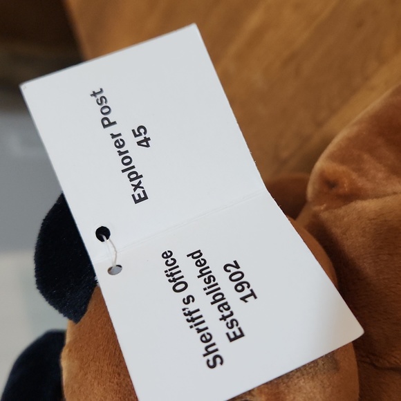 Adam's County Sheriff Explorer Post 45 9" Bear 2 NWT/1 New Tag Missing - Picture 3 of 4